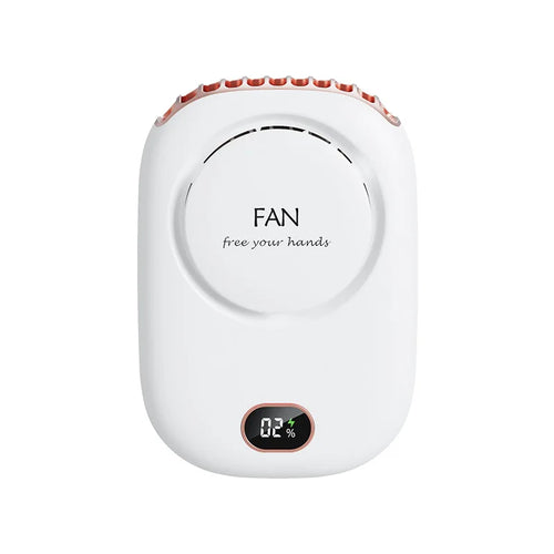 1800mAh USB Fan Rechargeable Bladeless Neck Fan Portable Mini Cooling Cooler Fan for Outdoor Sports Travel Wearable Waist Fan
