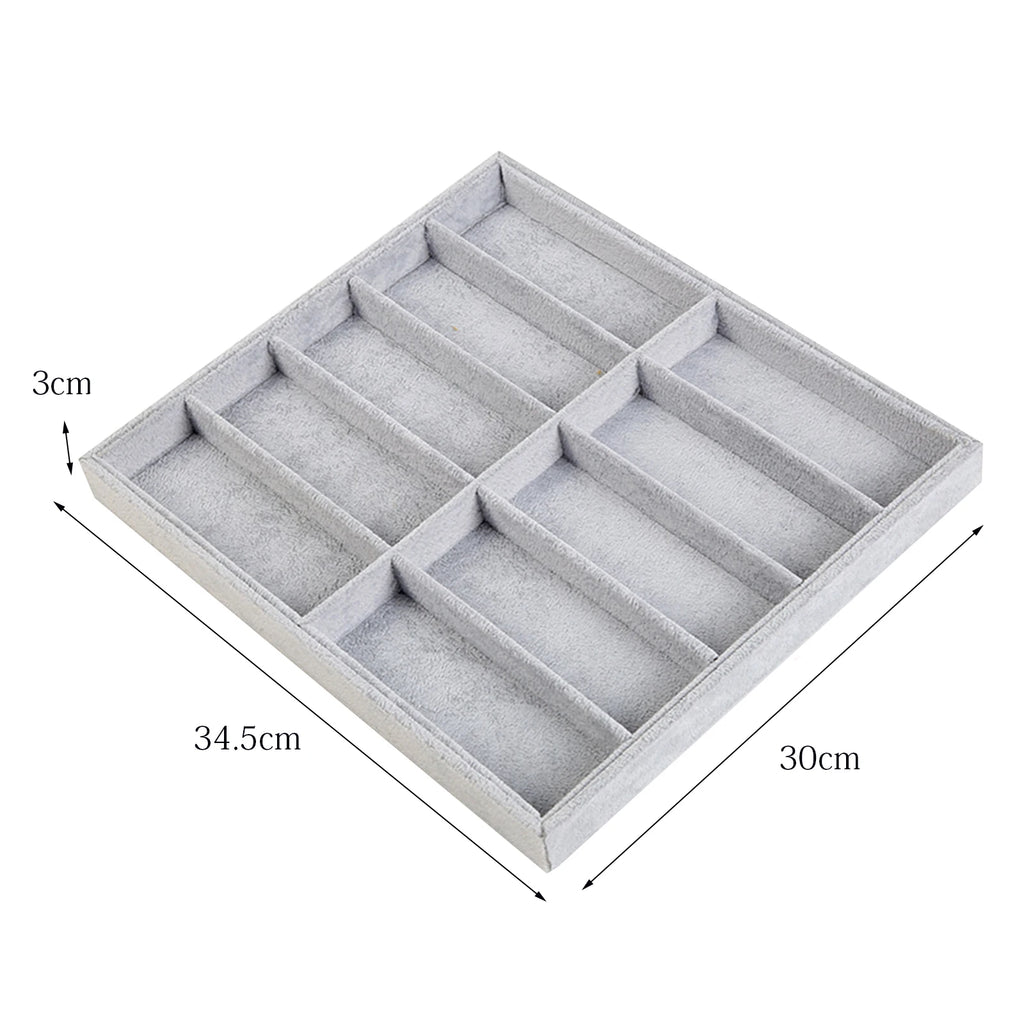 Fashion Glasses Cases Beige 10 Grids Sunglasses Display Box Sunglasses Display Glasses Display Props Jewelry Organizer Tray