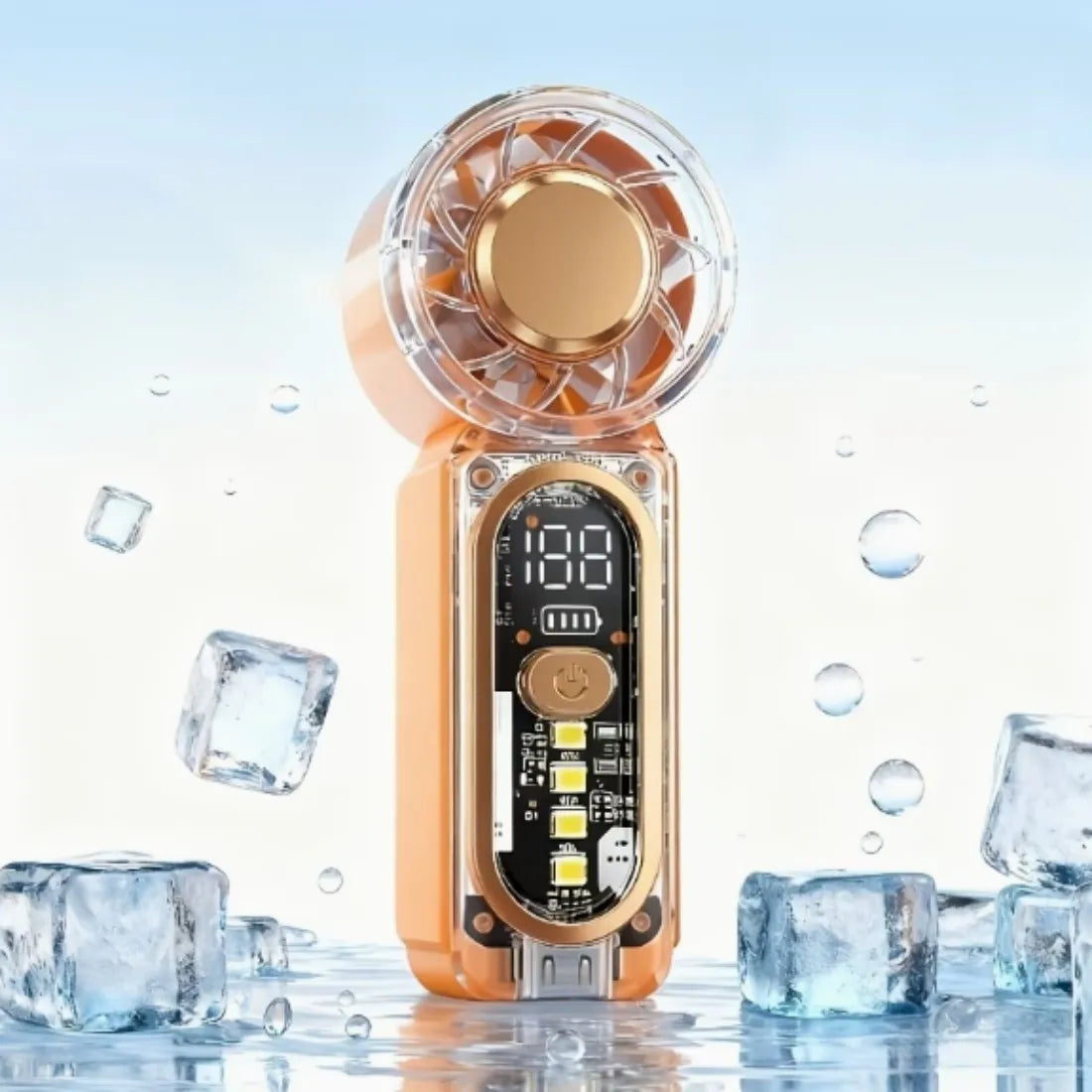 2026 New Mini Handheld Fan, 100 Speed Turbo Wind Gun, USB Rechargeable, Portable Outdoor Cooling Device